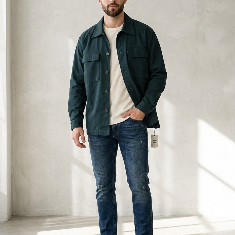 Mode of‎ one Men's Green Casual Jacket